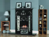 Contemporary cast iron fireplace